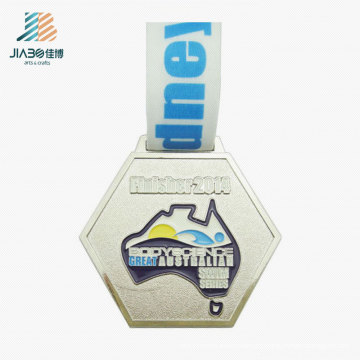 Muestra gratis Die Casting Silver Esmalte Austrialia Sports Medal